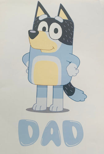 Bluey dad adult shirt (leave a note for size)