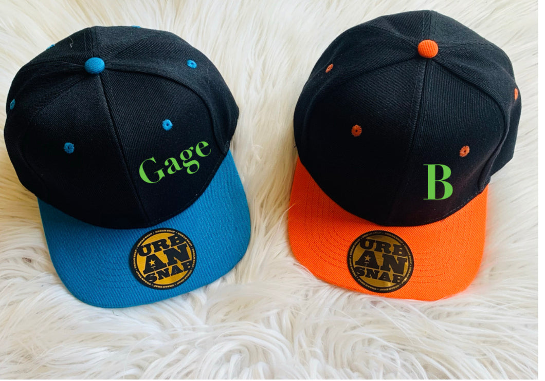 Kids snap backs (personalised)