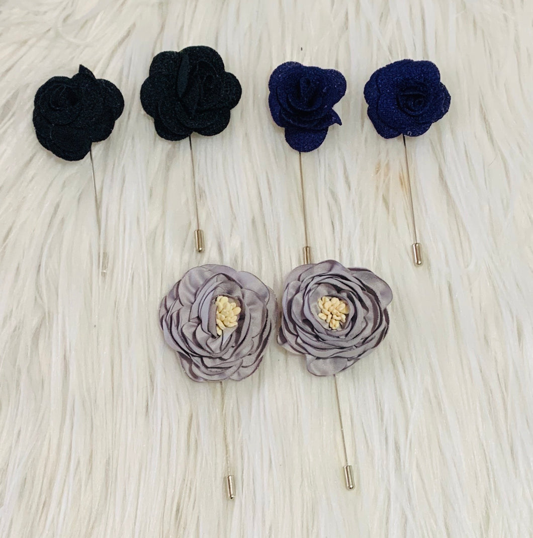 Flower lapel pins